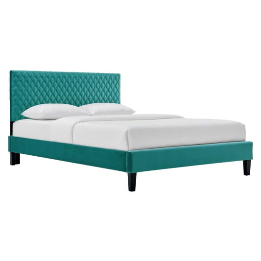 Garcelle Performance Velvet Full Platform Bed By Modway