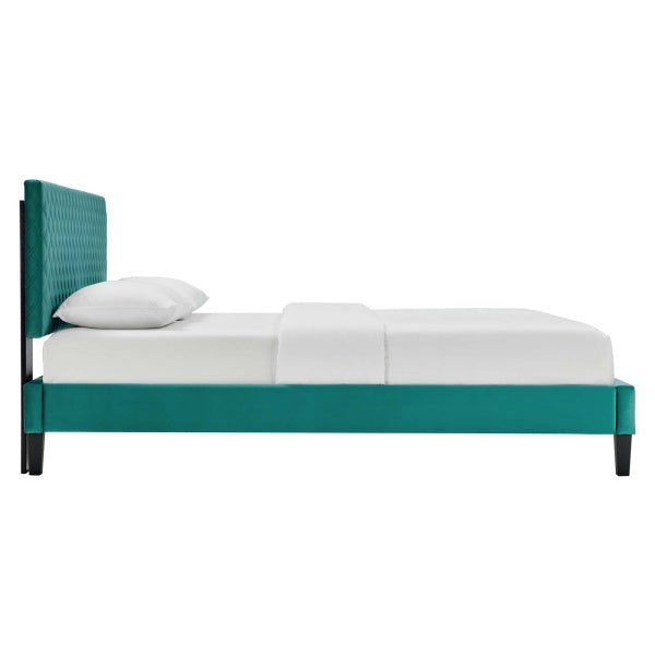 Garcelle Performance Velvet Full Platform Bed By Modway