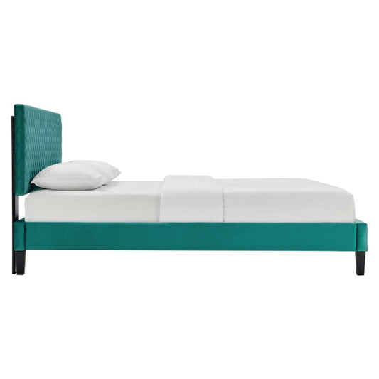 Garcelle Performance Velvet Full Platform Bed By Modway