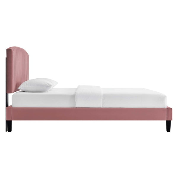 Alessi Performance Velvet Twin Platform Bed By Modway