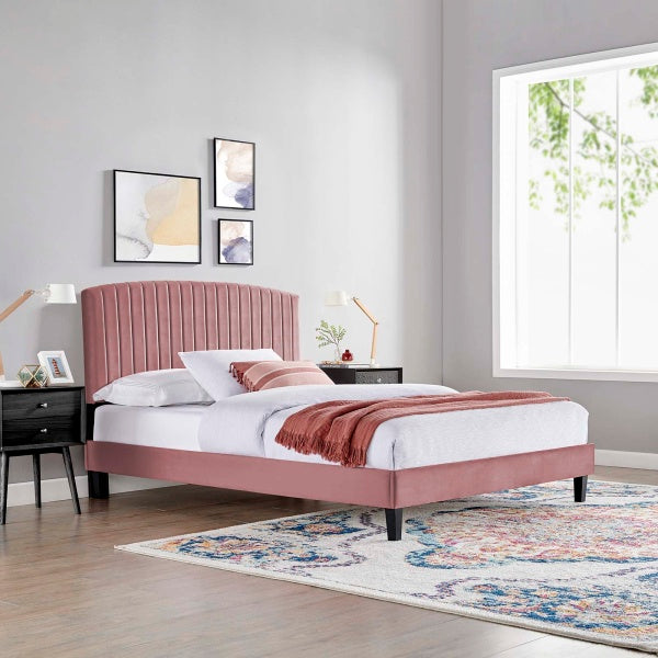 Alessi Performance Velvet Twin Platform Bed By Modway