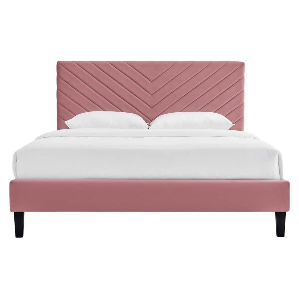 Roxanne Performance Velvet King Platform Bed By Modway