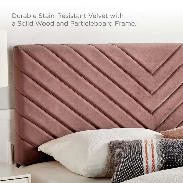 Roxanne Performance Velvet King Platform Bed By Modway