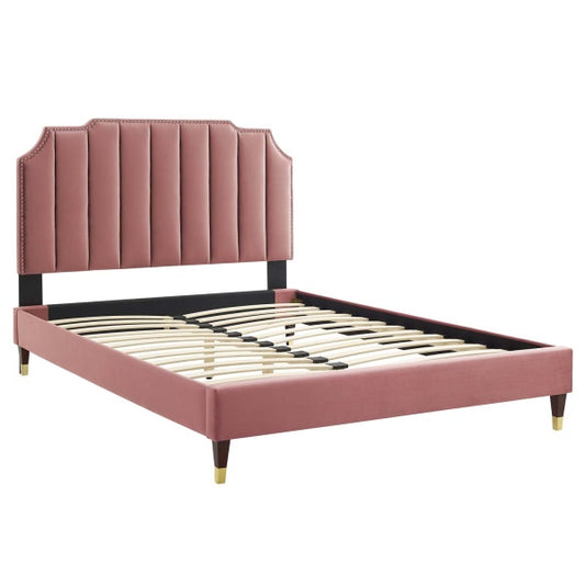 Colette King Performance Velvet Platform Bed By Modway