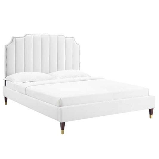 Colette King Performance Velvet Platform Bed By Modway