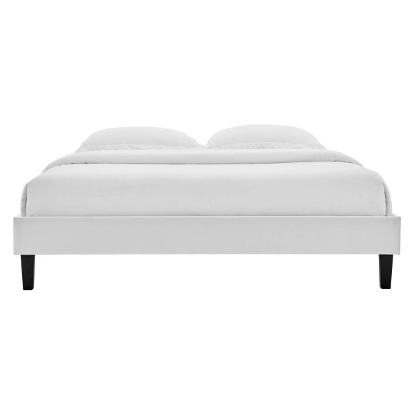 Reagan King Performance Velvet Platform Bed By Modway
