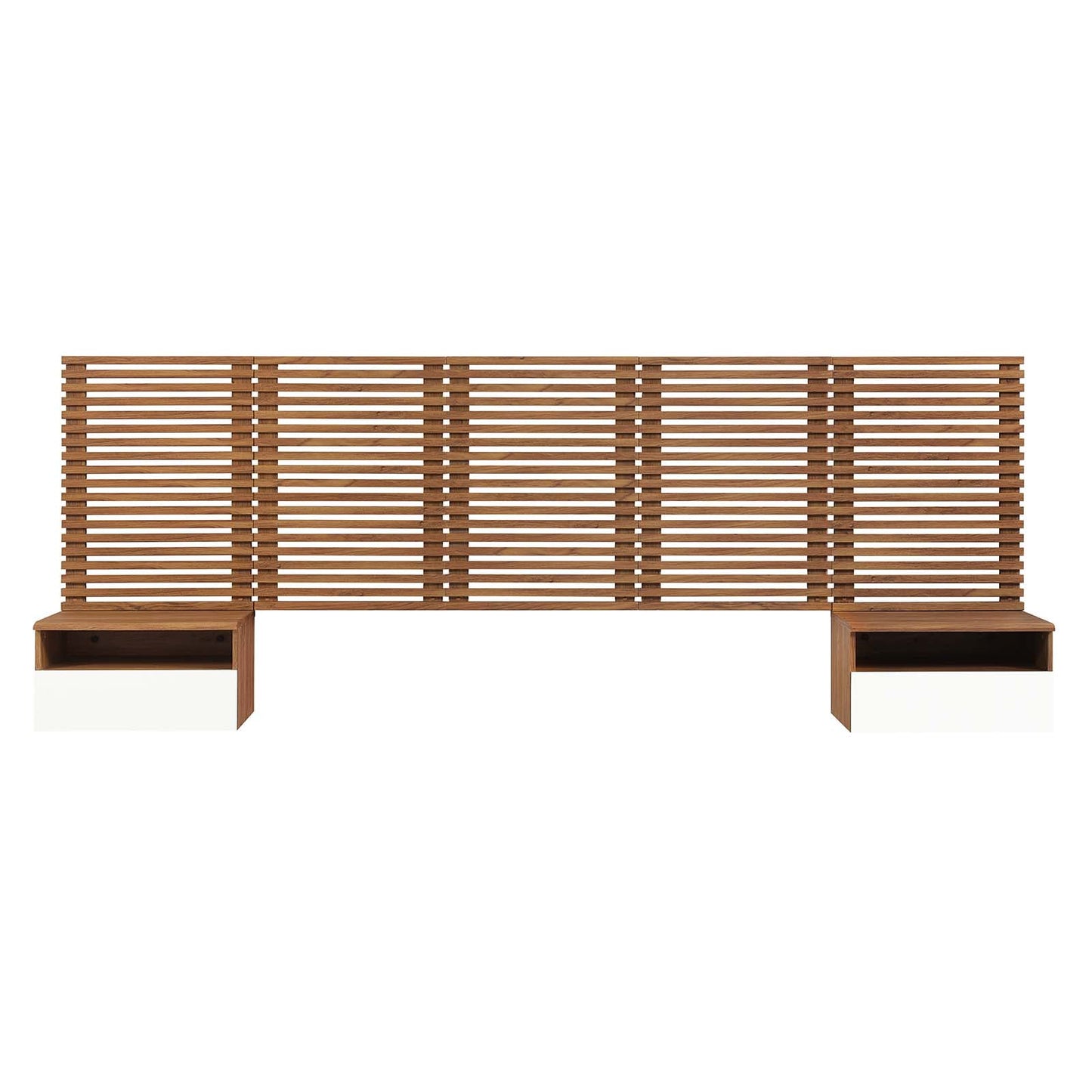 Render Wall Mount Twin Headboard and Modern Nightstands