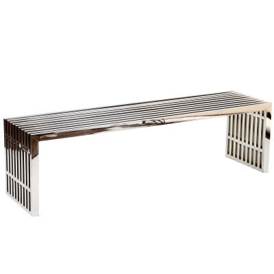 Gridiron Benches Set of 3 Silver by Modway