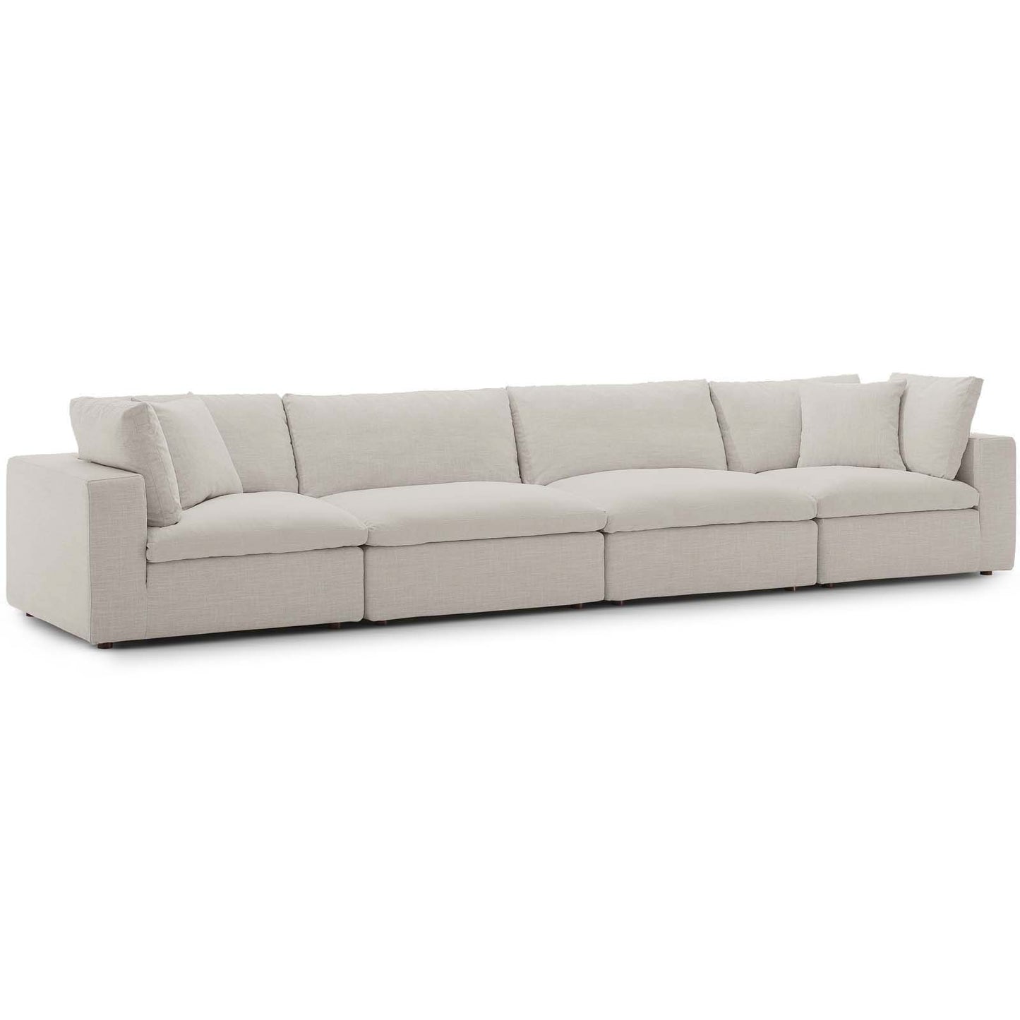 Commix Down Filled Overstuffed 4 Piece Sectional Sofa Set | Polyester by Modway