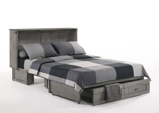 Night and Day Alpine Rustic Gray Queen Murphy Cabinet Bed In A Box