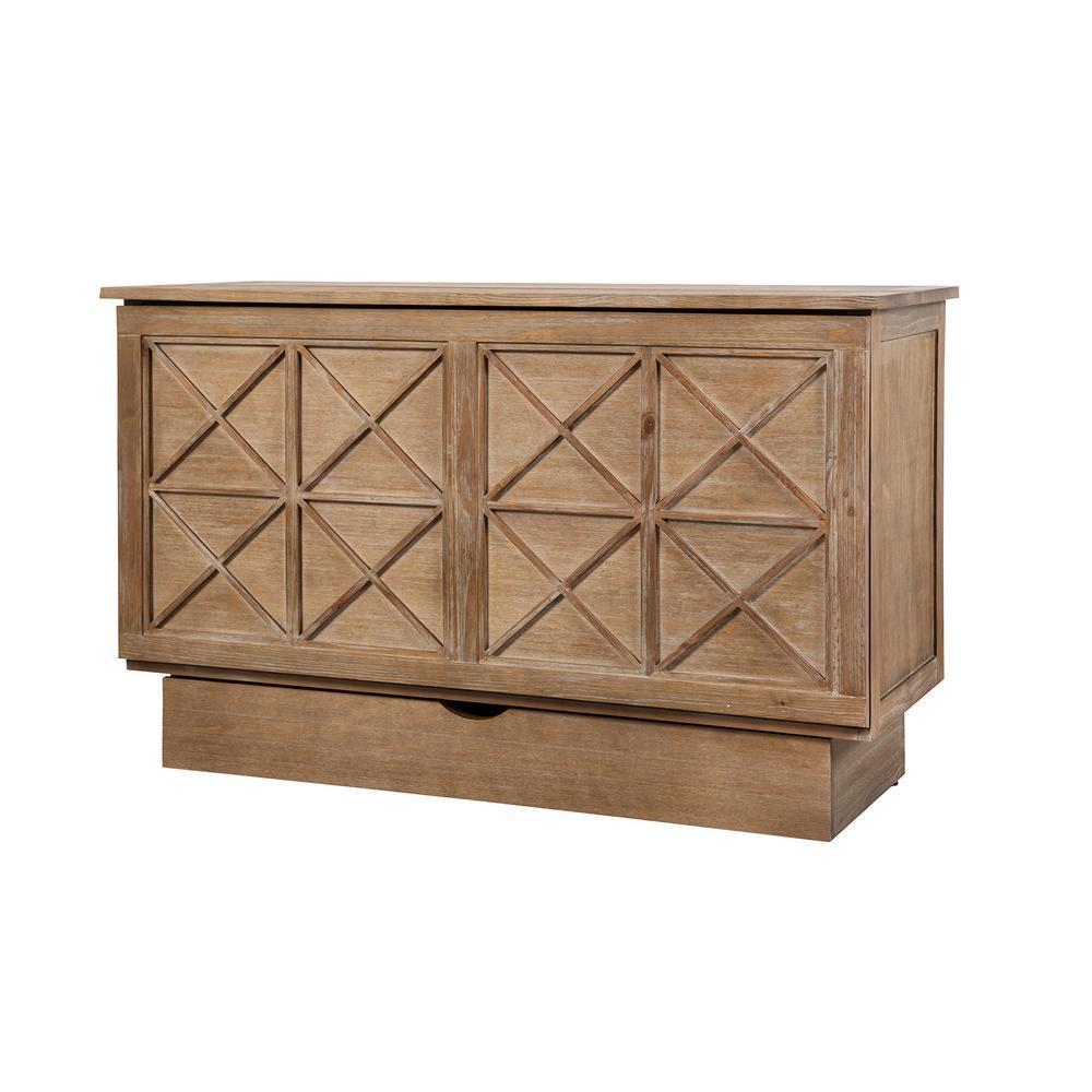 Arason Creden-ZzZ Essex Ash Queen Murphy Cabinet Bed In A Box
