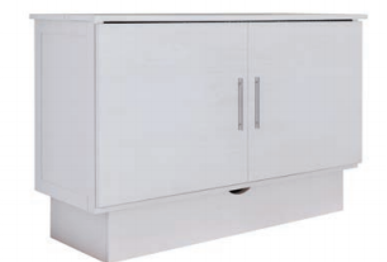Arason Creden-ZzZ Madrid White Queen Murphy Cabinet Bed In A Box