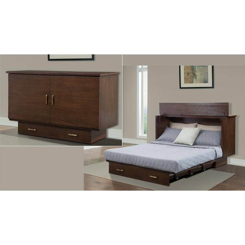 Arason Creden-ZzZ Pekoe Traditional Queen Murphy Cabinet Bed In A Box