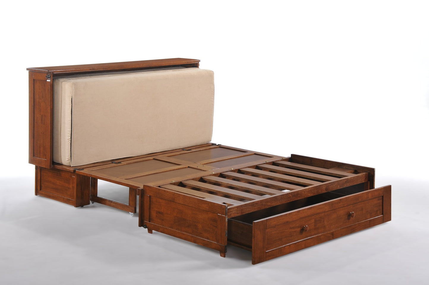 Night & Day Clover Cherry Queen Murphy Cabinet Bed In A Box