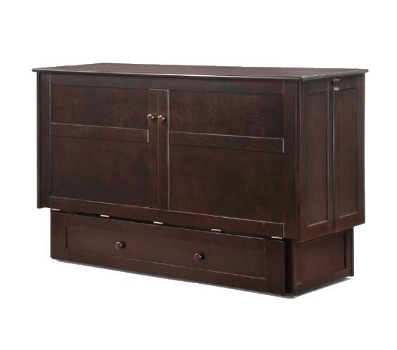 Night & Day Clover Dark Chocolate Queen Murphy Cabinet Bed In A Box
