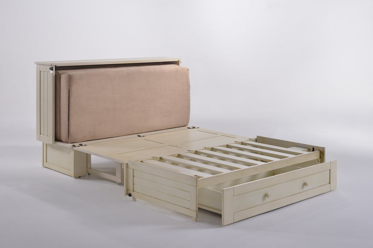 Night & Day Daisy Buttercream Queen Murphy Cabinet Bed In A Box