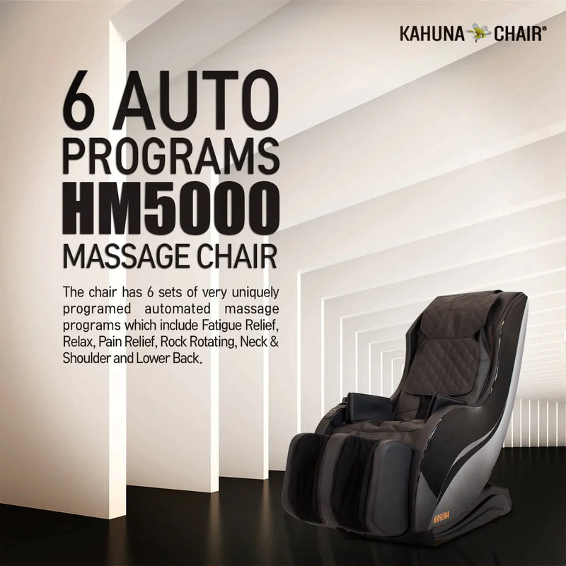 Kahuna Massage Chair Limitless Slender SL-Track HM-5000 Brown