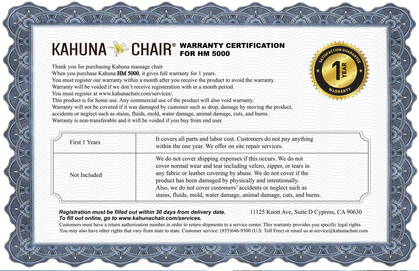 Kahuna Massage Chair Limitless Slender SL-Track HM-5000 Black