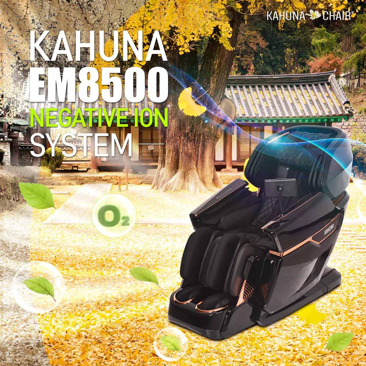 Kahuna Massage Chair Heated Full Body 4D EM-8500 Black