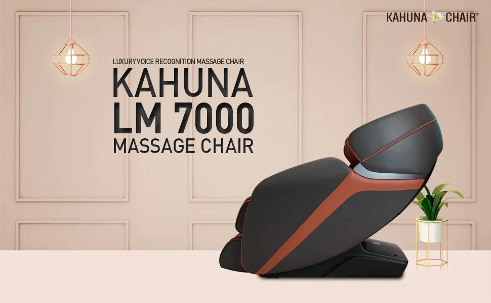 Kahuna Massage Chair Heated Full Body With Voice Recognition LM-7000 Brown