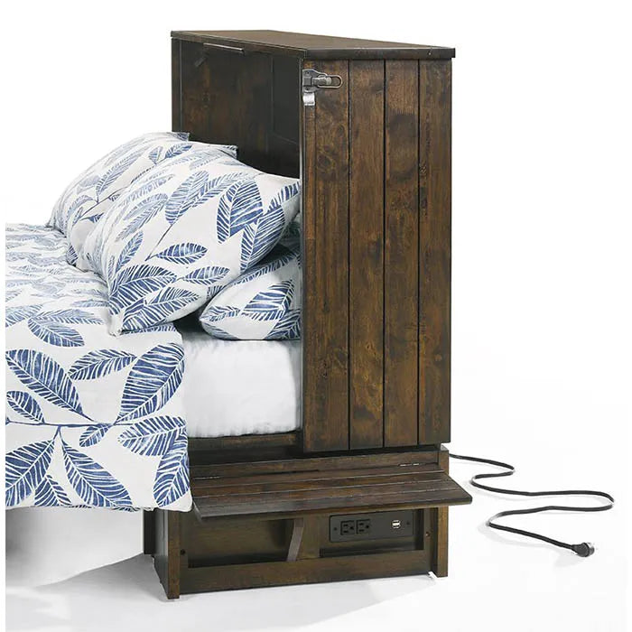 Night and Day Ranchero Wildwood Brown Murphy Cabinet Bed In A Box