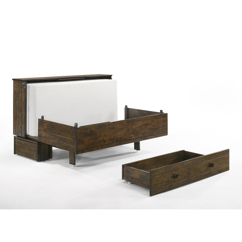 Night and Day Ranchero Wildwood Brown Murphy Cabinet Bed In A Box