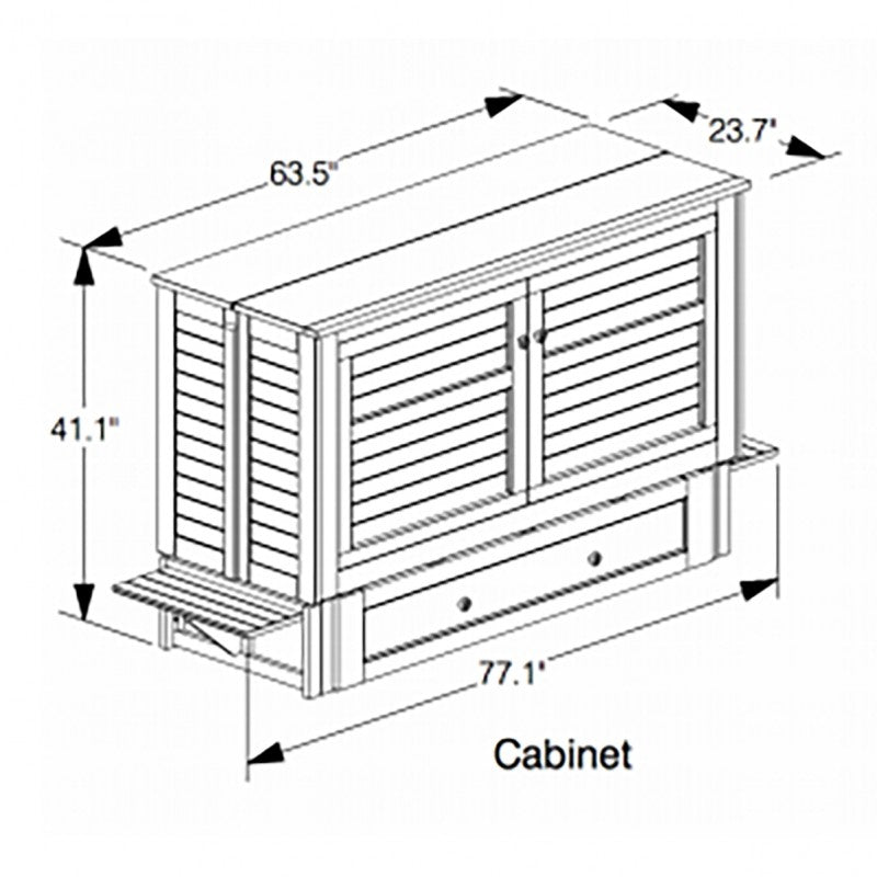 Night and Day Ranchero Wildwood Brown Murphy Cabinet Bed In A Box