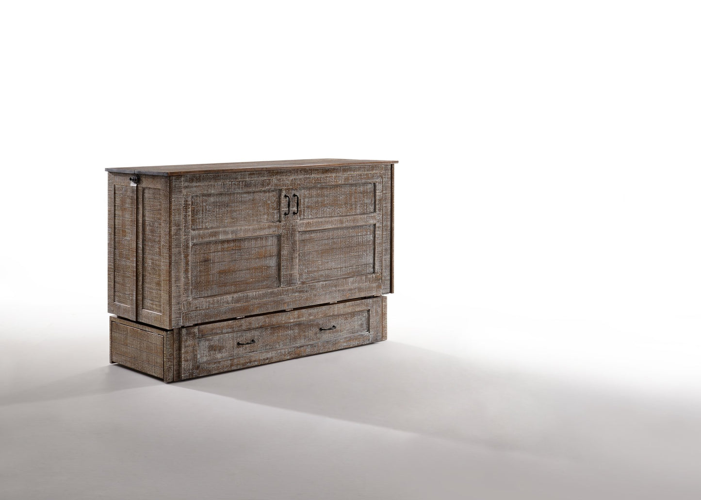 Night & Day Poppy White Bark Queen Murphy Cabinet Bed In A Box