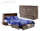 Night & Day Poppy White Bark Queen Murphy Cabinet Bed In A Box