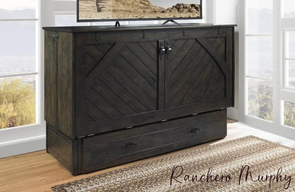 Night and Day Ranchero Wildwood Brown Murphy Cabinet Bed In A Box