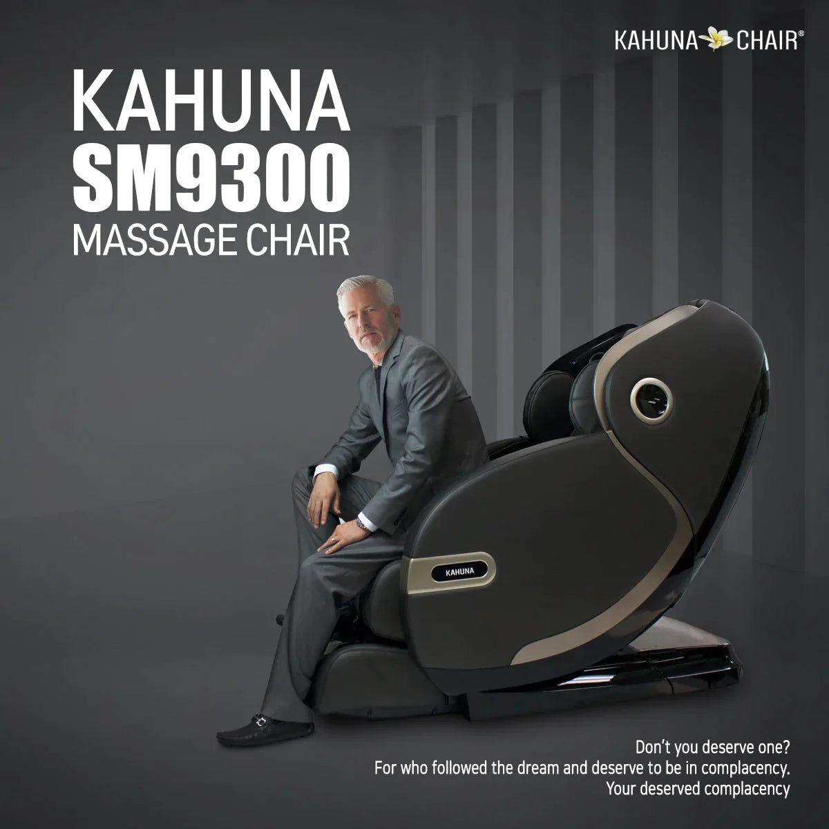 Kahuna Massage Chair 4D+@ Dual AIR Float Full Body Infrared Heating With Voice Recognition Flex HSL-Track SM-9300 Black