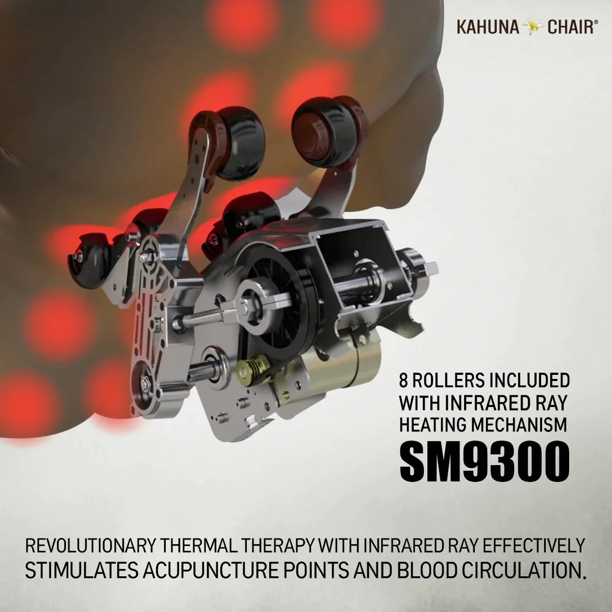 Kahuna Massage Chair 4D+@ Dual AIR Float Full Body Infrared Heating With Voice Recognition Flex HSL-Track SM-9300 Black