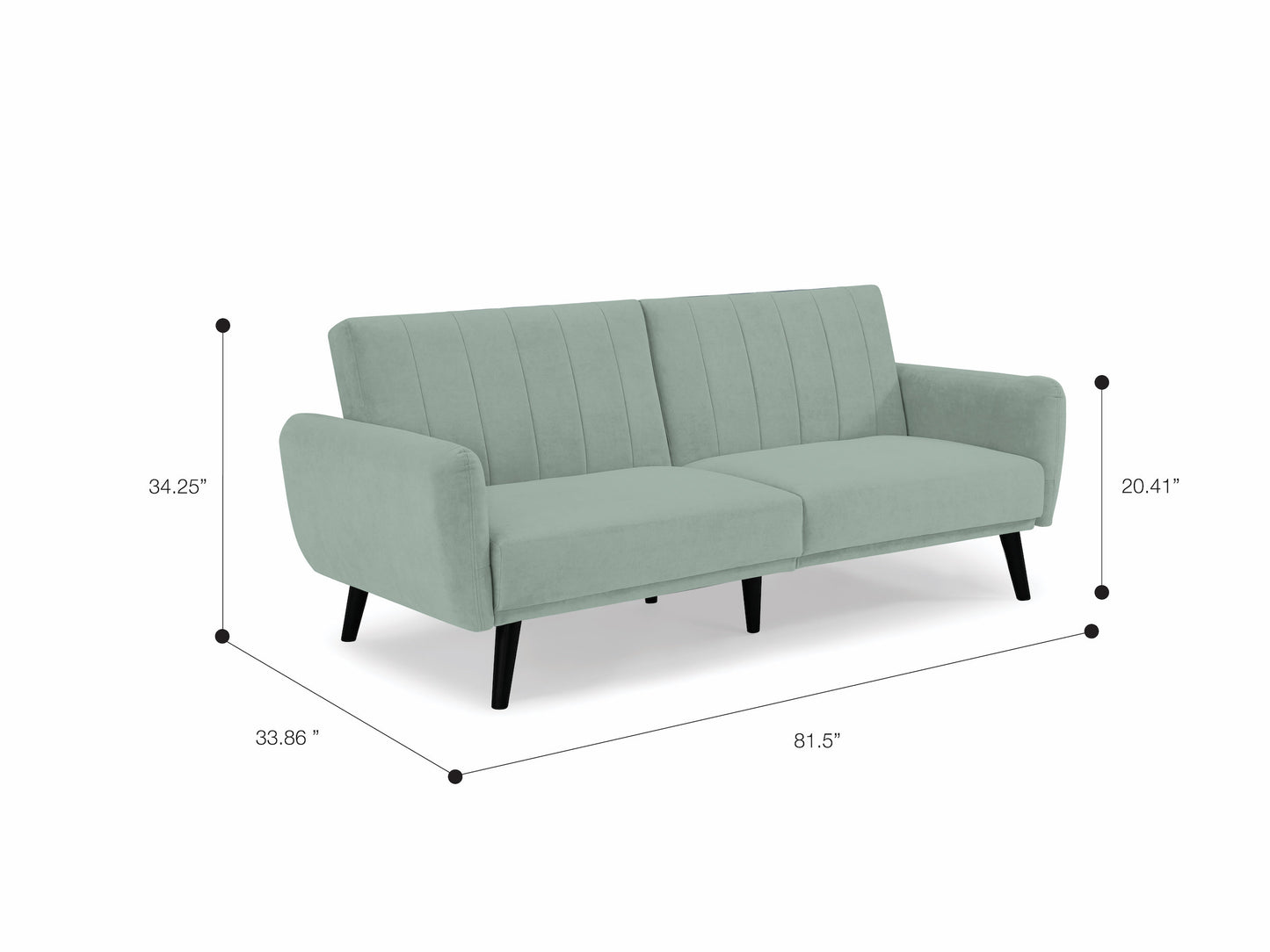 Vento Sofa Convertible (Cosmic Teal) by Sealy Sofa Convertibles