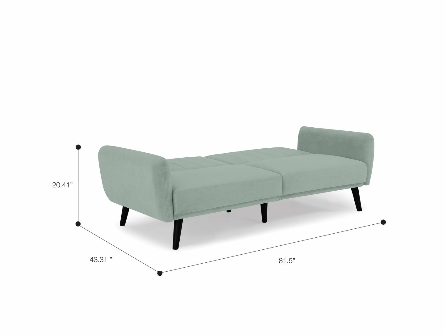 Vento Sofa Convertible (Cosmic Teal) by Sealy Sofa Convertibles