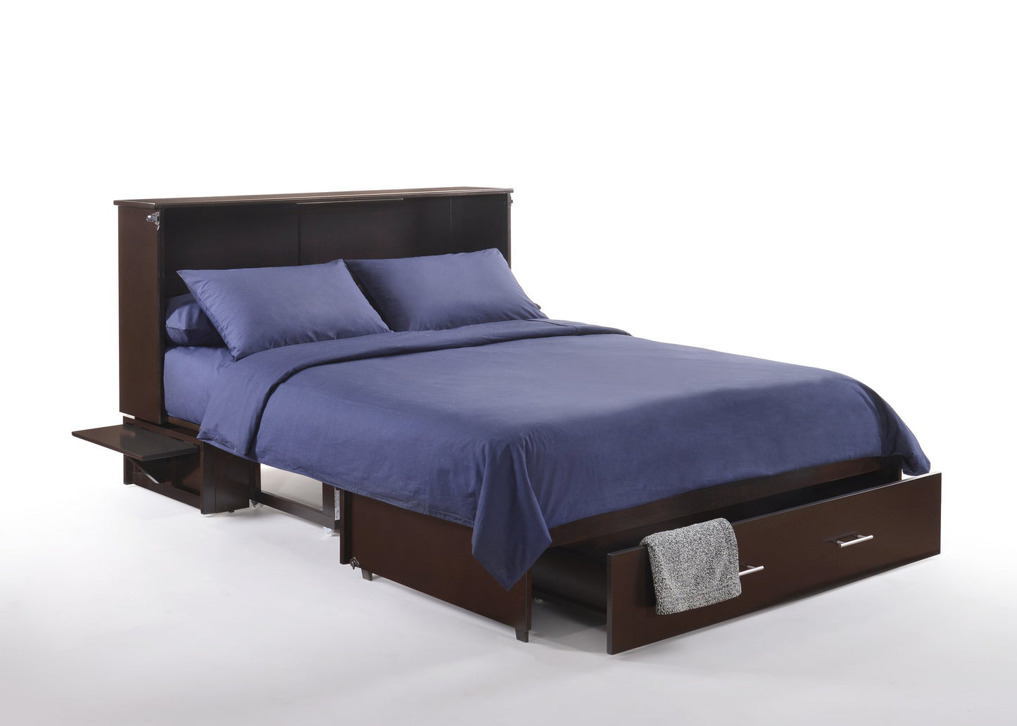 Night & Day Sagebrush Dark Chocolate Queen Murphy Cabinet Bed In A Box