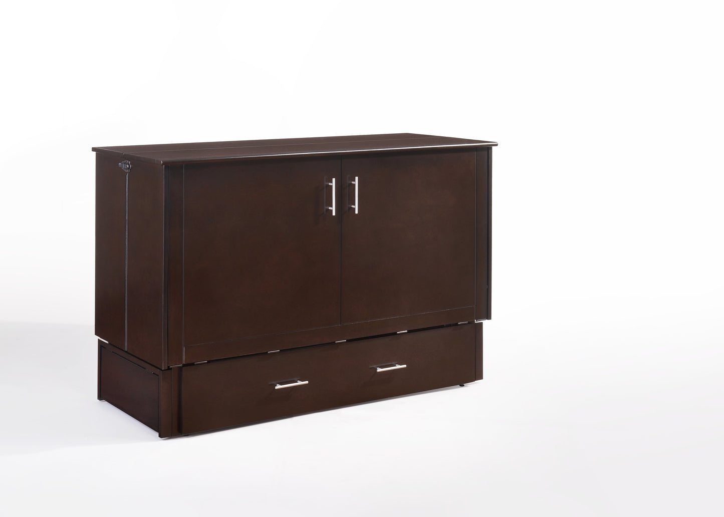 Night & Day Sagebrush Dark Chocolate Queen Murphy Cabinet Bed In A Box