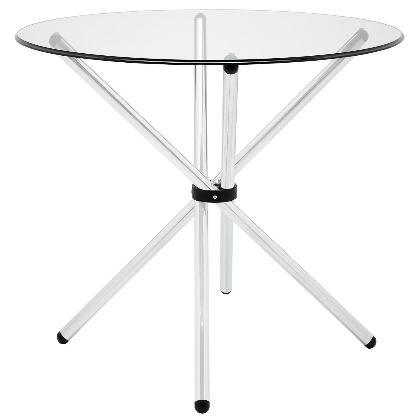 Baton Round Dining Table Clear by Modway