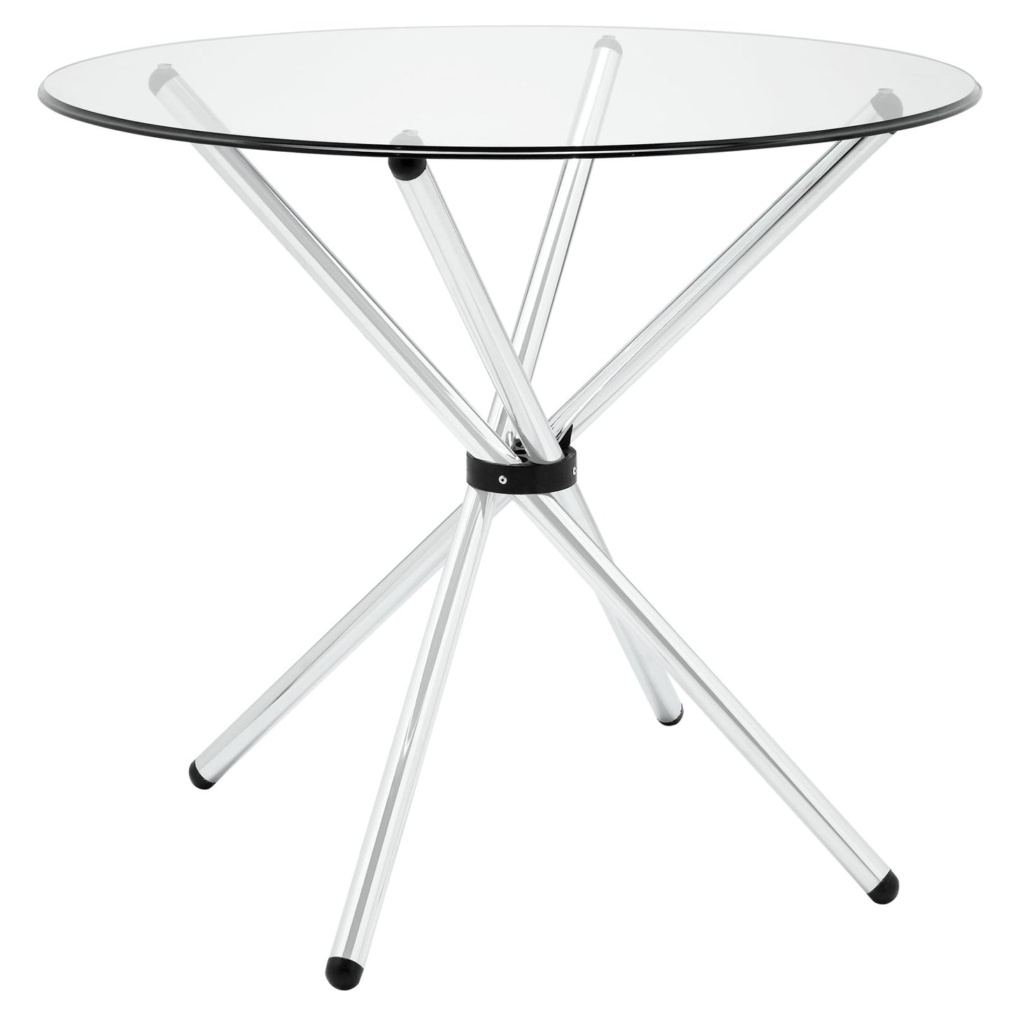 Baton Round Dining Table Clear by Modway