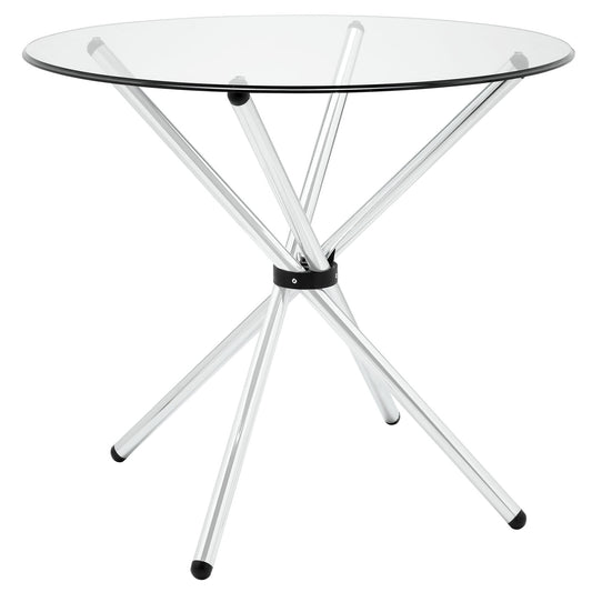 Baton Round Dining Table Clear by Modway