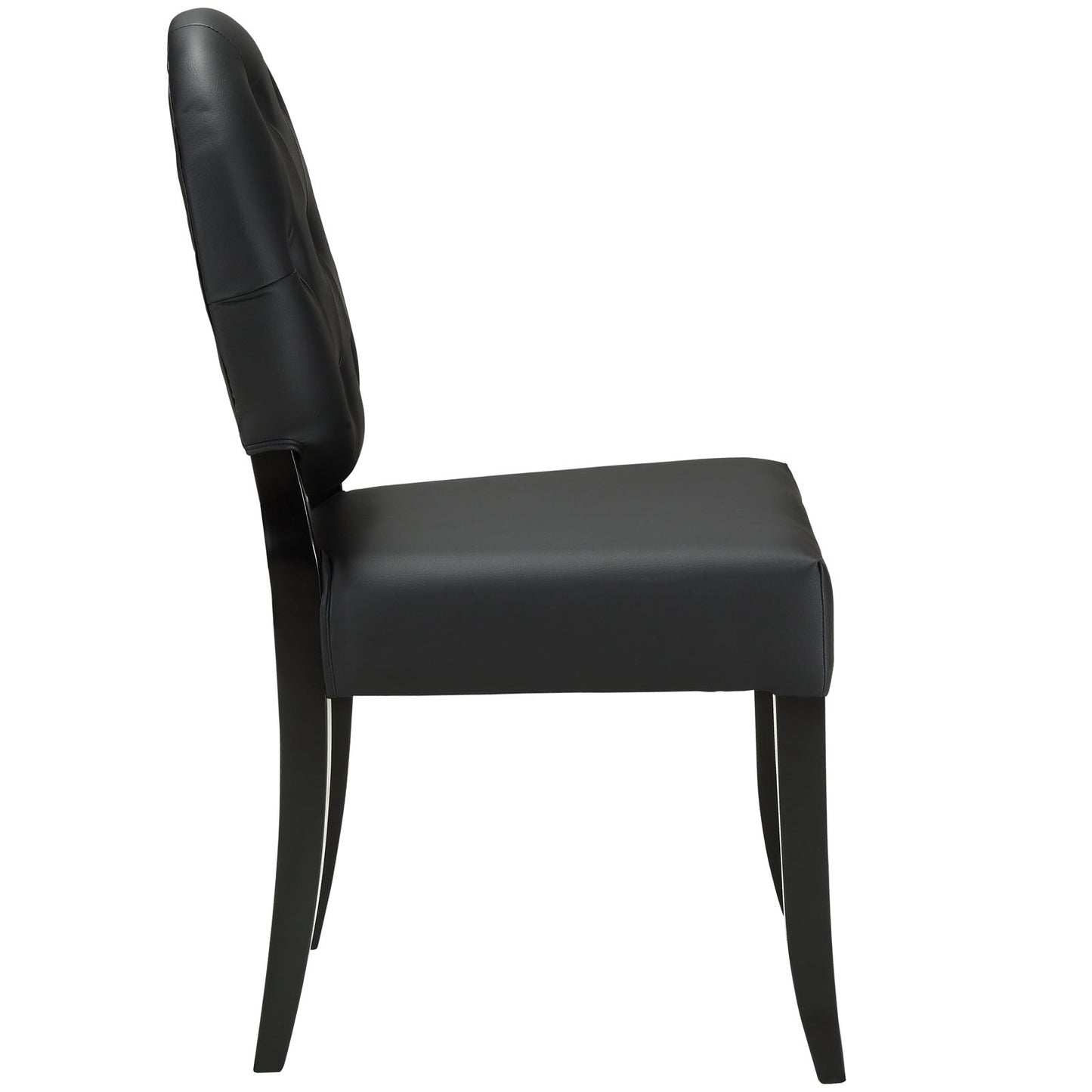 Button Dining Side Chair Set of 4 Black by Modway