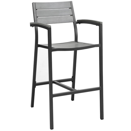Maine Outdoor Patio Bar Stool Arm Chairs by Modway