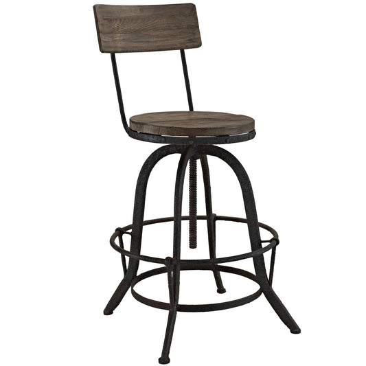 Procure Bar Stool Set of 4 Brown by Modway