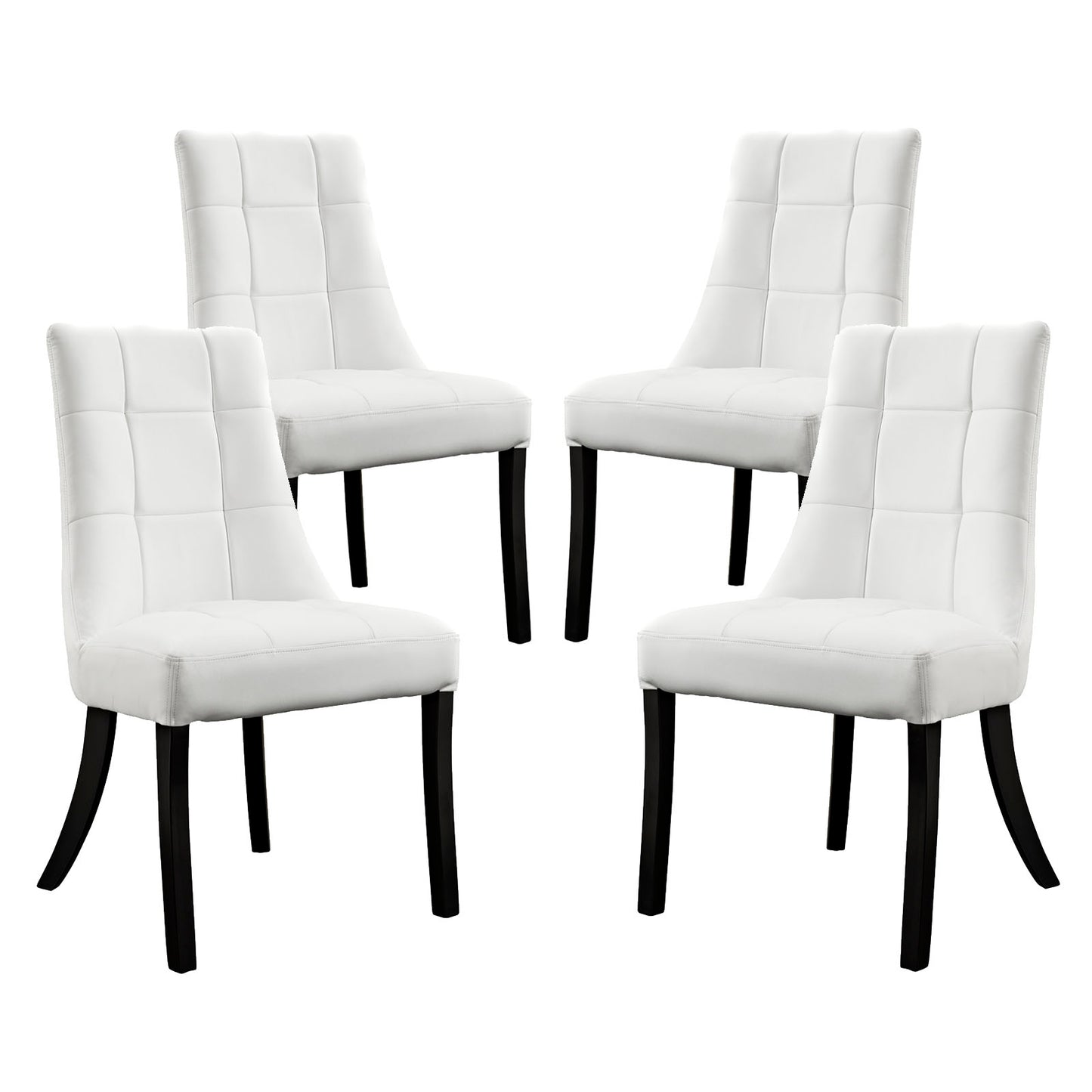 Noblesse Vinyl Dining Chair Set of 4 by Modway