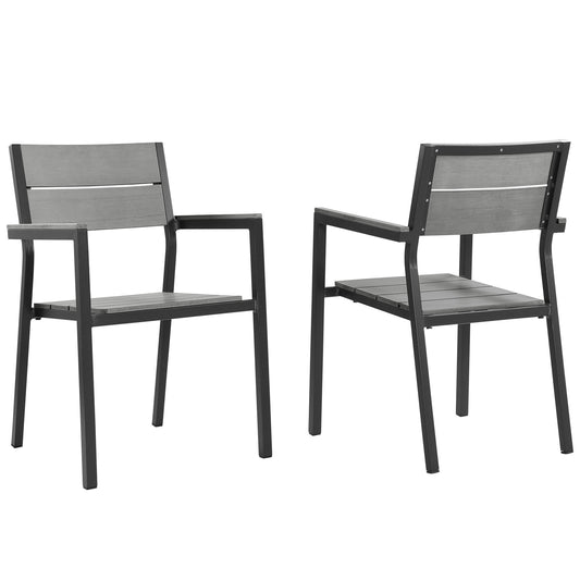 Maine Dining Armchair Outdoor Patio Set of 2 by Modway