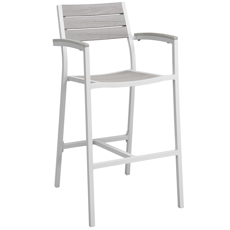 Maine Bar Stool Outdoor Patio Set of 2 Arm Chairs by Modway