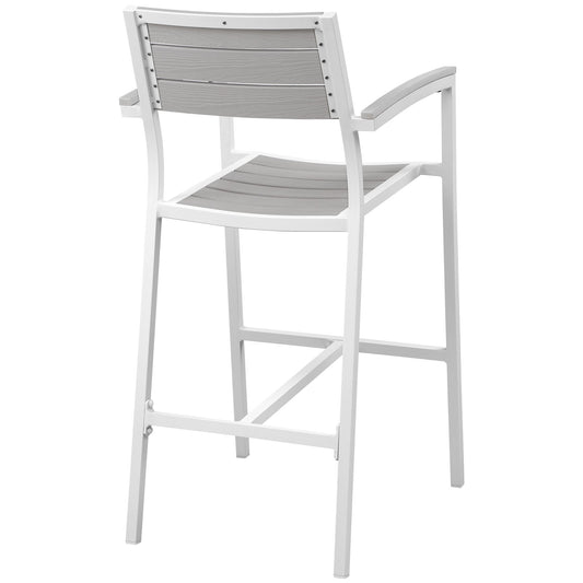 Maine Bar Stool Outdoor Patio Set of 2 Arm Chairs by Modway