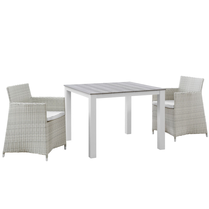 Junction 3 Piece Outdoor Patio Wicker Dining Set by Modway