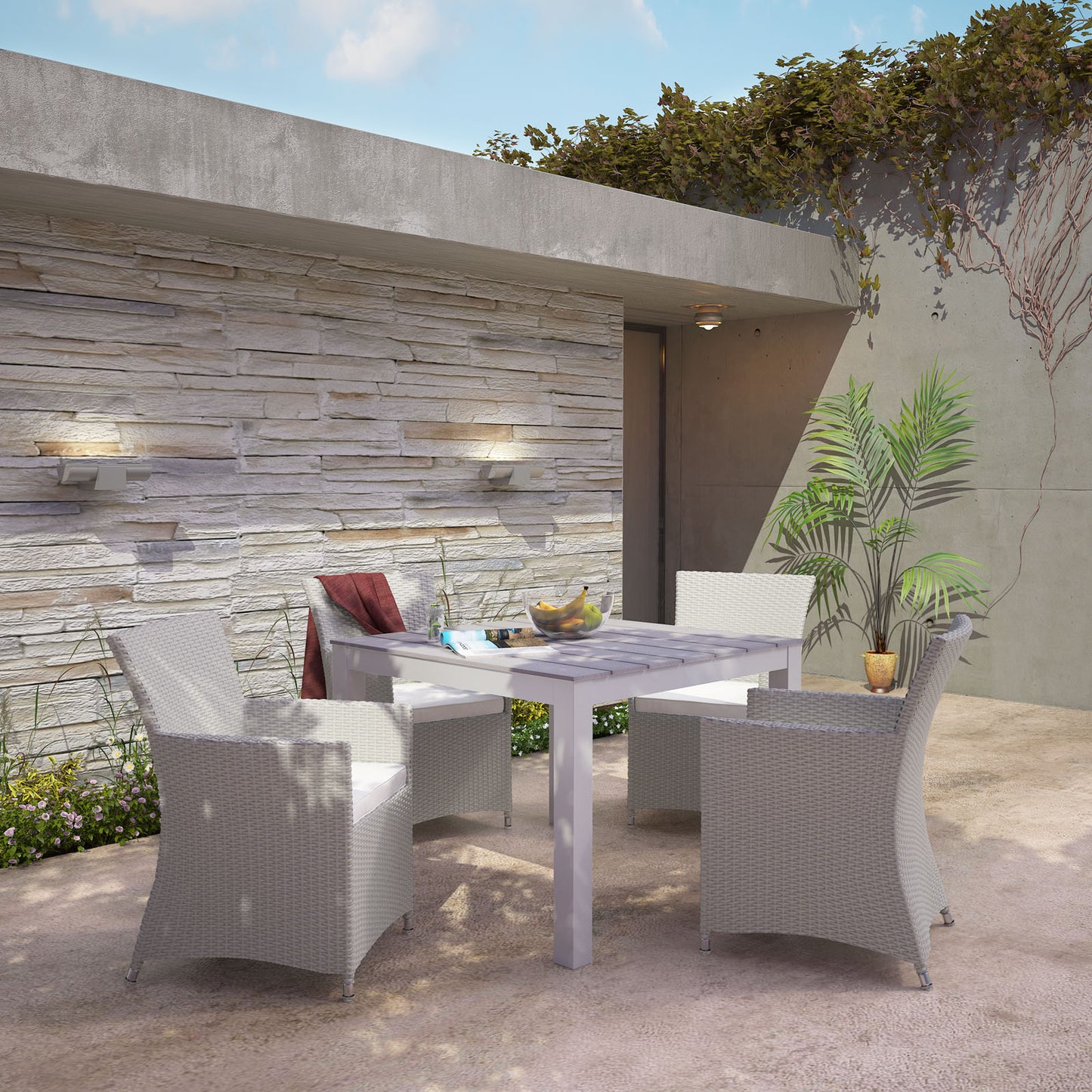 Junction 5 Piece Outdoor Patio Dining Set by Modway