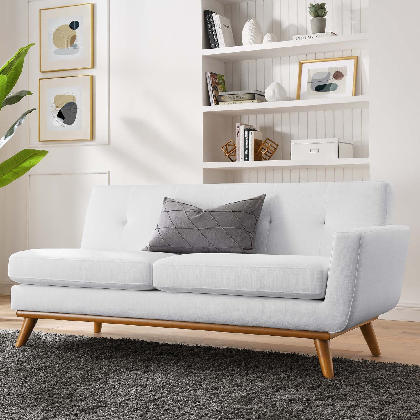 Engage RightArm Upholstered Fabric Loveseat by Modway