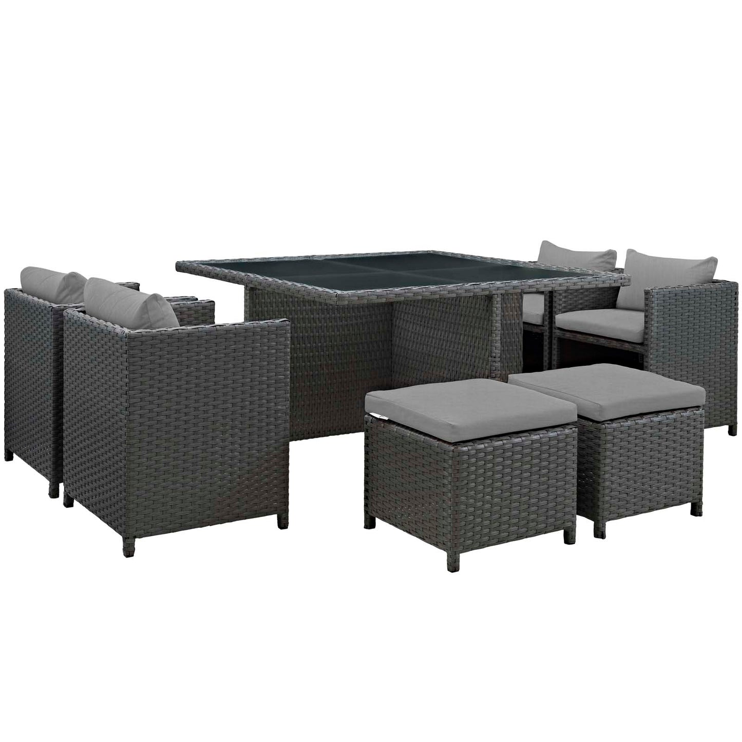 Sojourn 9 Piece Outdoor Patio Sunbrella Dining Set by Modway